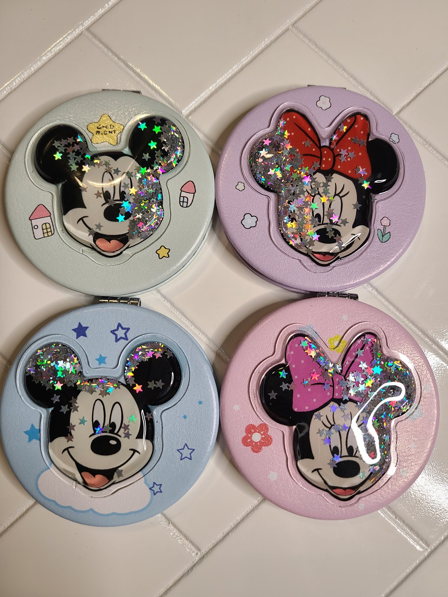 Mickey or Minnie Mouse Compact Mirror