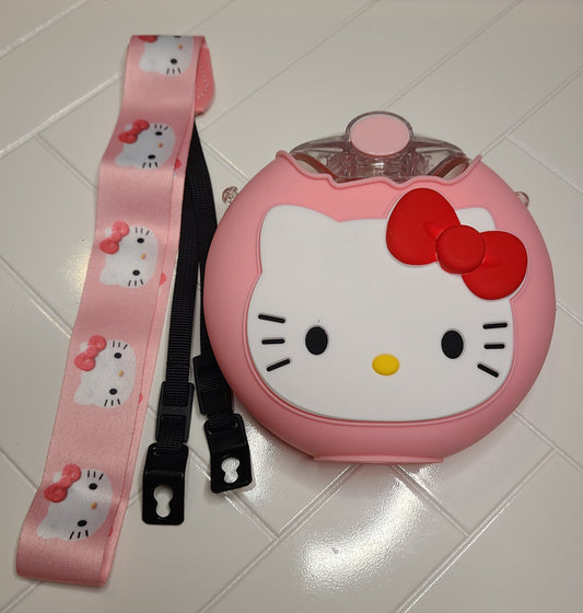 Hello Kitty Water Bottle with Strap