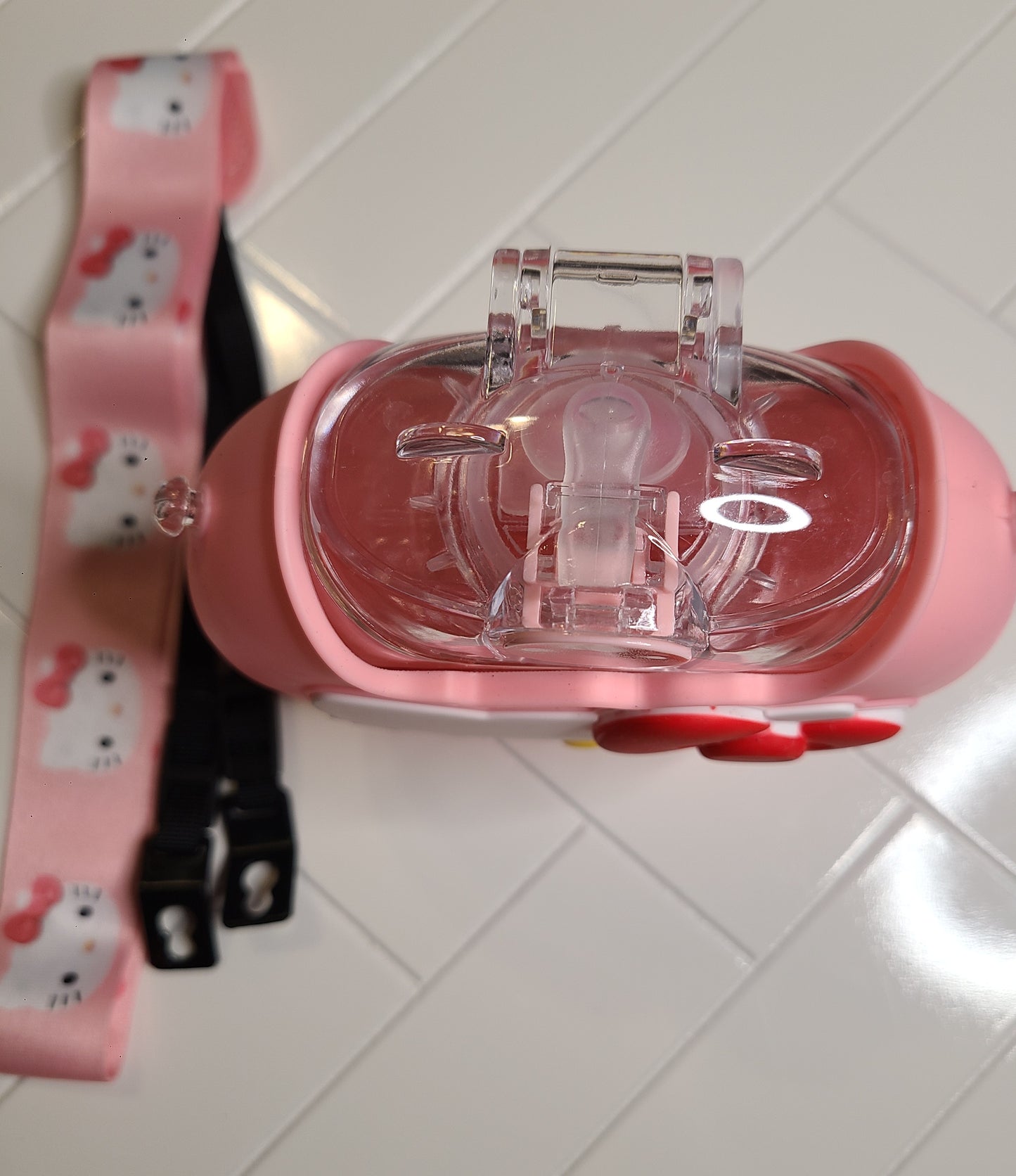 Hello Kitty Water Bottle with Strap