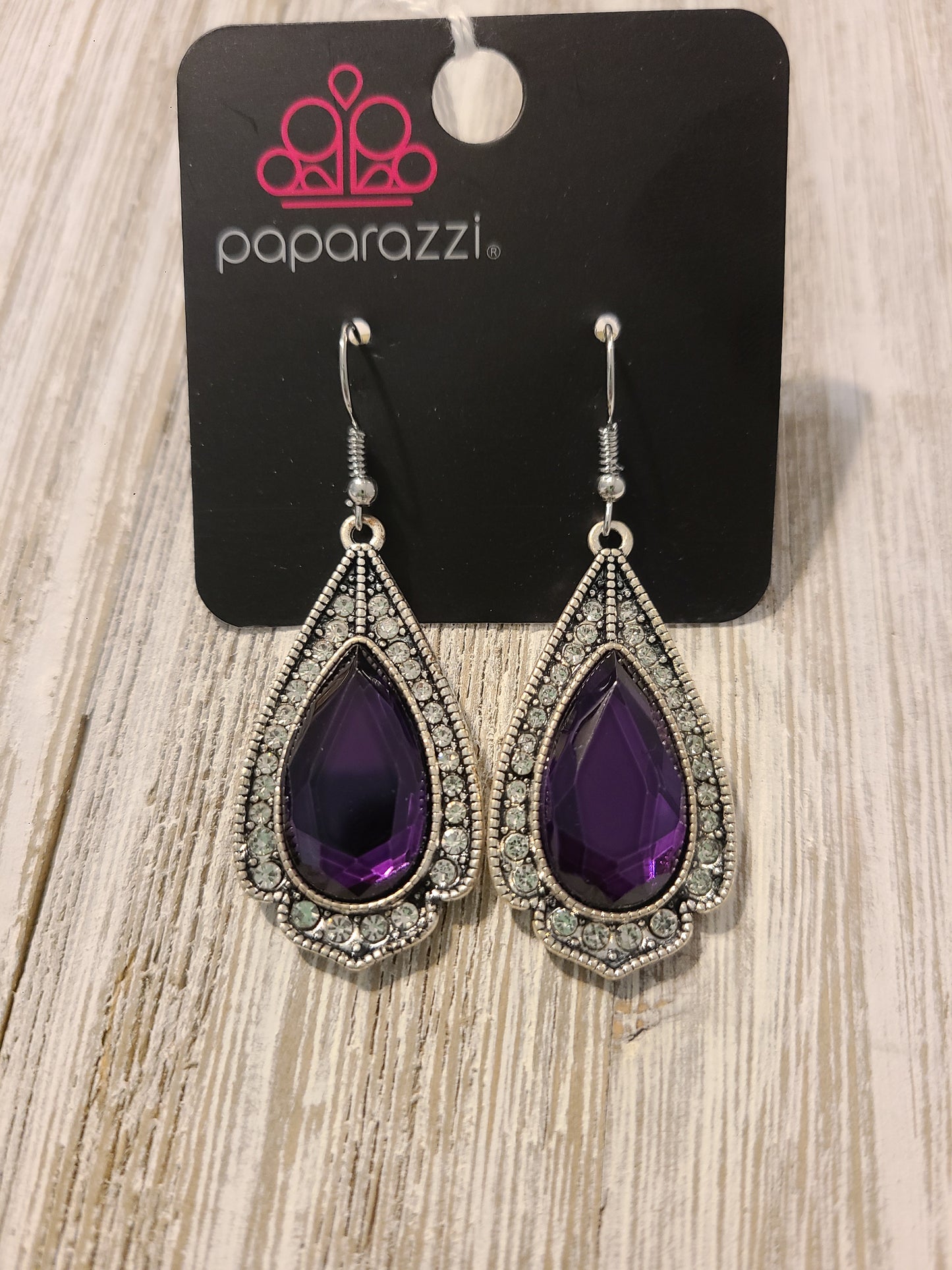 Superstar Stardom - Purple Teardrop Earrings - Paparazzi Accessories