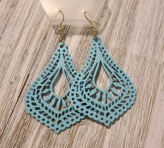 Teardrop Sky Blue Teardrop Earrings