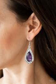 Superstar Stardom - Purple Teardrop Earrings - Paparazzi Accessories