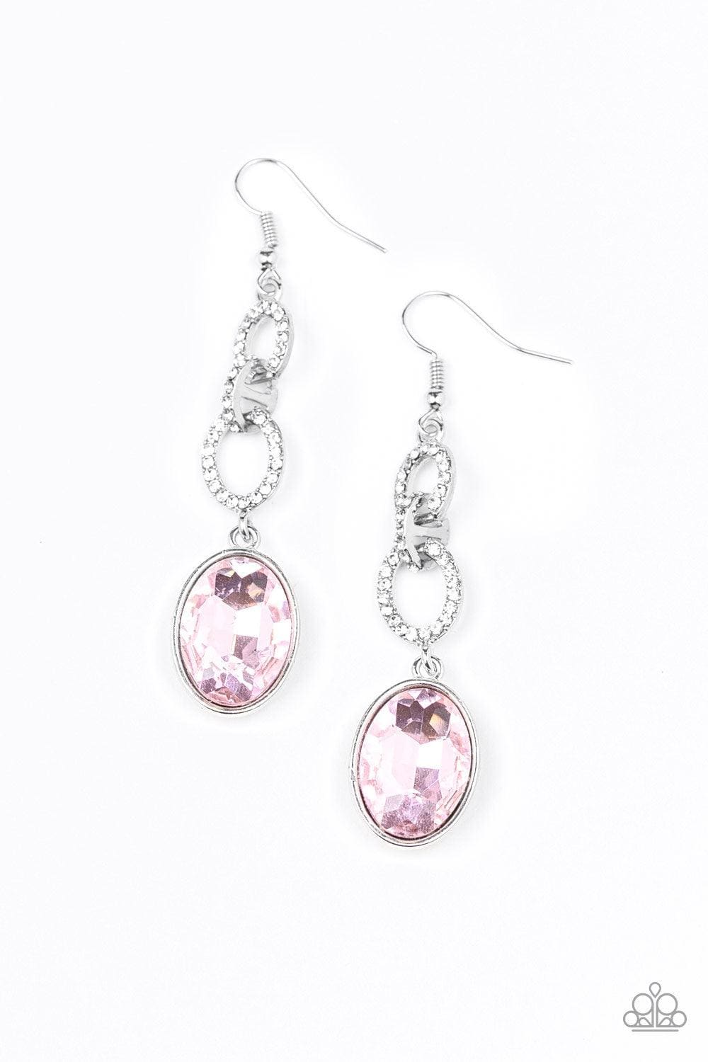 Extra Ice Queen Pink Earrings - Paparazzi Jewelry